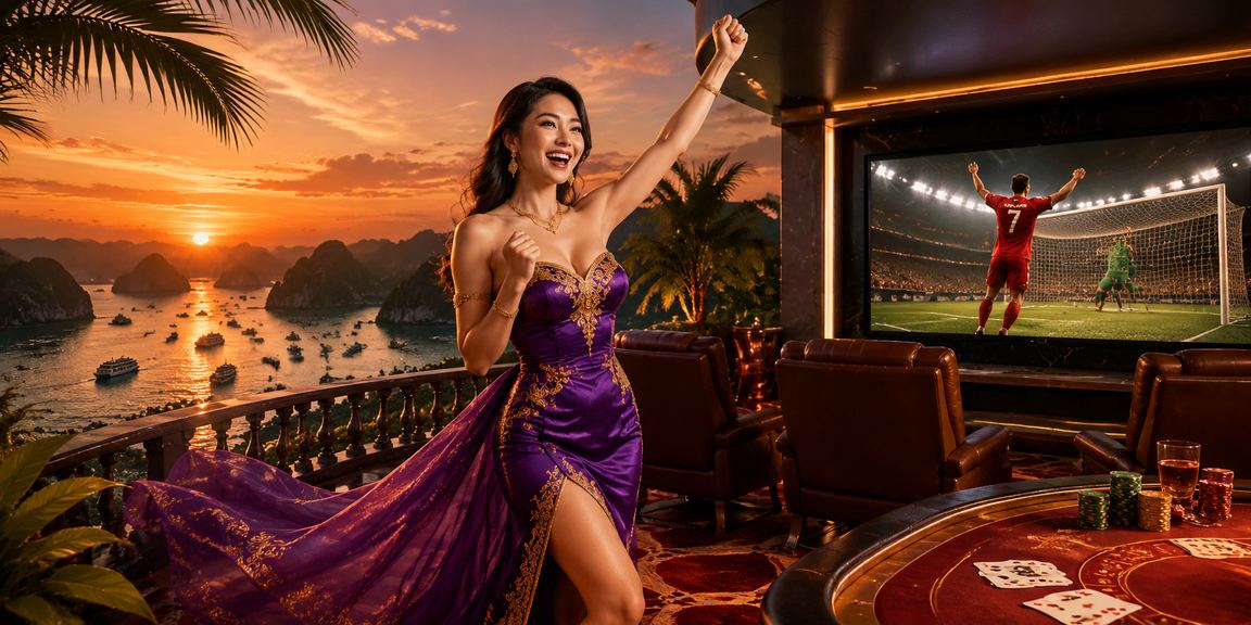 Người chơi card game trên thuyền tại vịnh Hạ Long buổi tối
