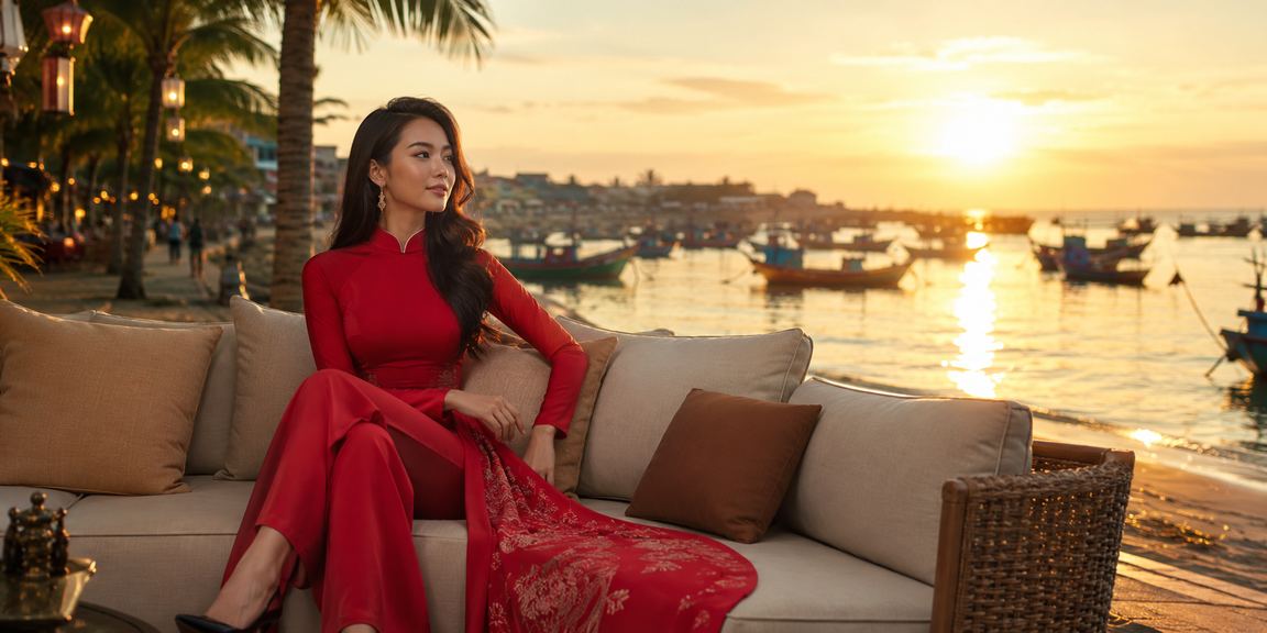 Phụ nữ Sài Gòn mặc áo dài thực hiện nạp tiền thưởng trực tuyến